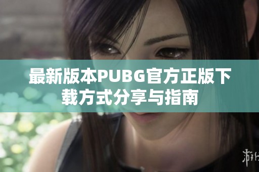 最新版本PUBG官方正版下载方式分享与指南