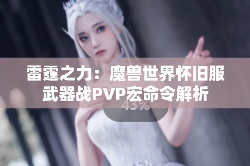 雷霆之力：魔兽世界怀旧服武器战PVP宏命令解析