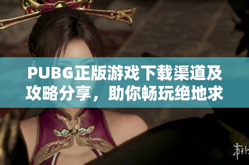 PUBG正版游戏下载渠道及攻略分享，助你畅玩绝地求生