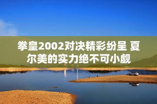 拳皇2002对决精彩纷呈 夏尔美的实力绝不可小觑