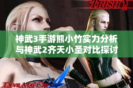 神武3手游熊小竹实力分析与神武2齐天小圣对比探讨