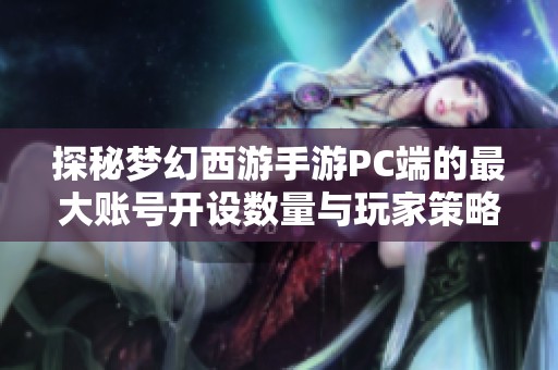 探秘梦幻西游手游PC端的最大账号开设数量与玩家策略