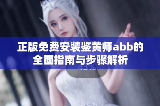 正版免费安装鉴黄师abb的全面指南与步骤解析