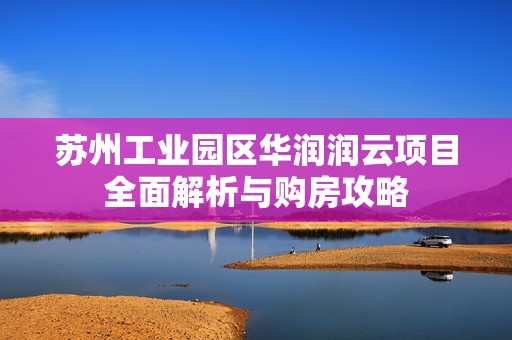 苏州工业园区华润润云项目全面解析与购房攻略