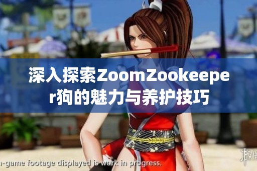 深入探索ZoomZookeeper狗的魅力与养护技巧