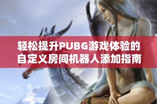 轻松提升PUBG游戏体验的自定义房间机器人添加指南