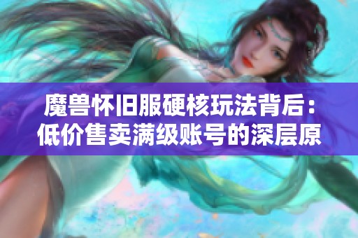 魔兽怀旧服硬核玩法背后：低价售卖满级账号的深层原因探讨